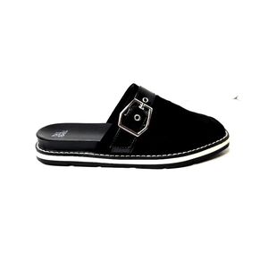 Time and Tru Mules/slides. Black/white Size 6M.